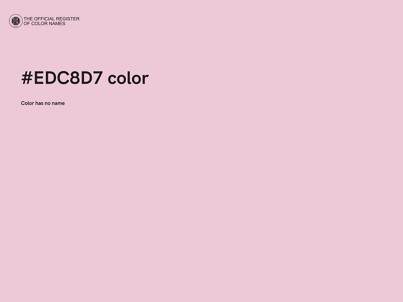 #EDC8D7 color image