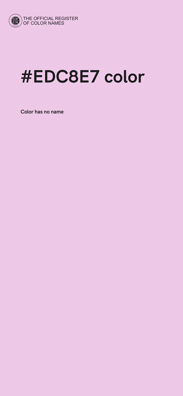 #EDC8E7 color image