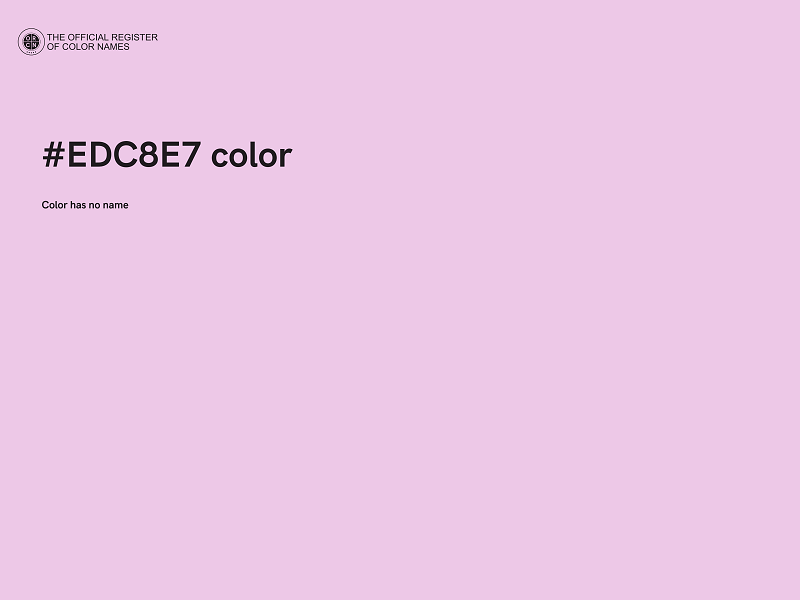 #EDC8E7 color image