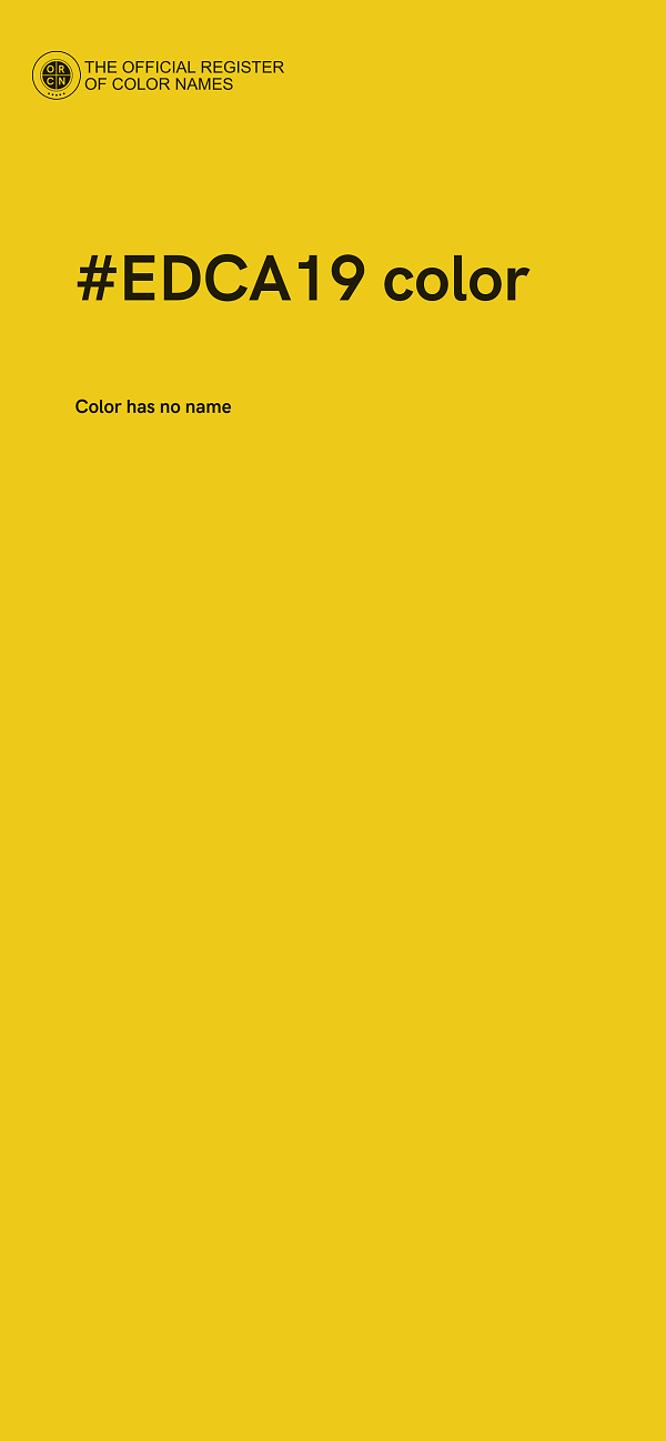 #EDCA19 color image