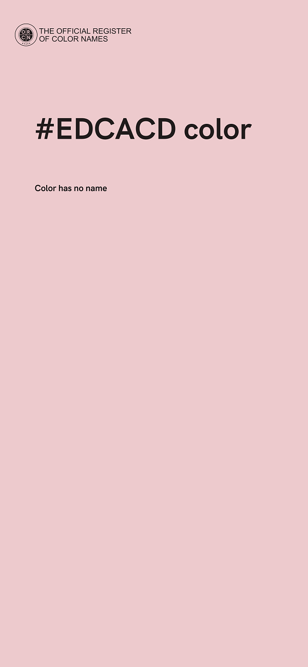 #EDCACD color image