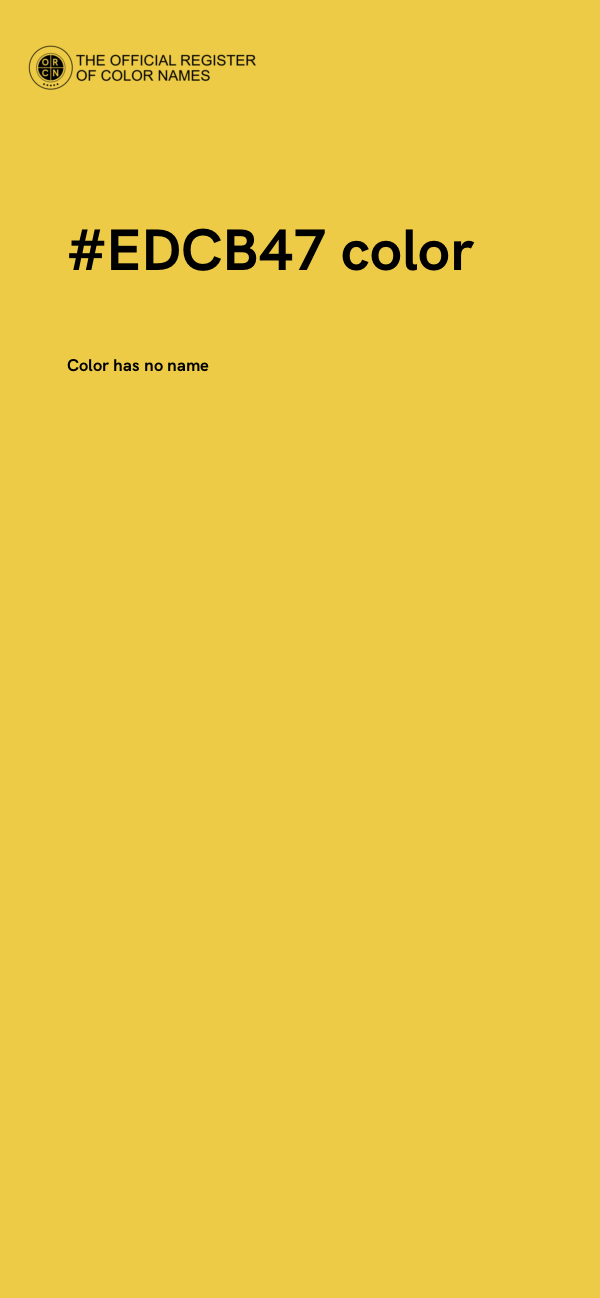 #EDCB47 color image