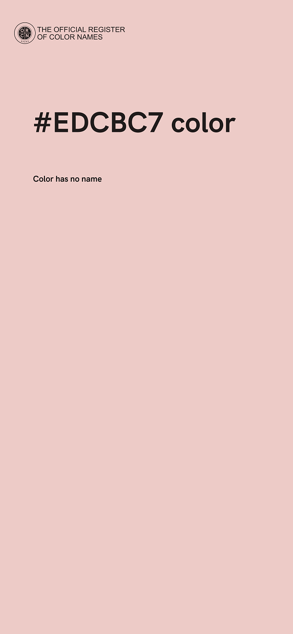 #EDCBC7 color image
