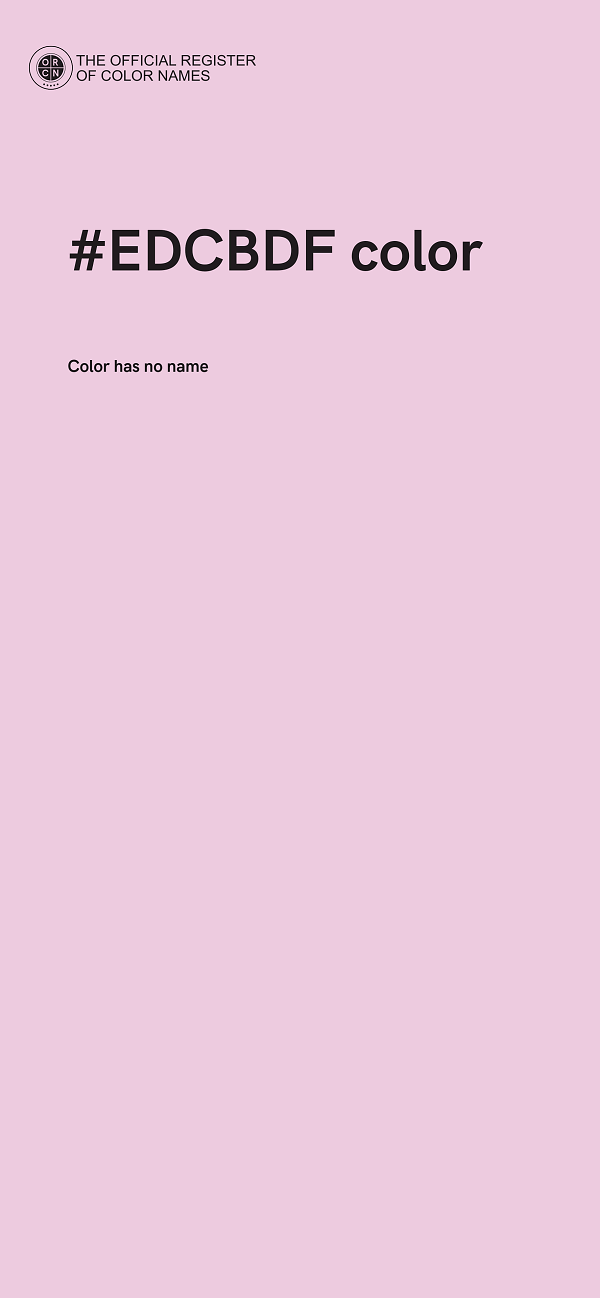 #EDCBDF color image
