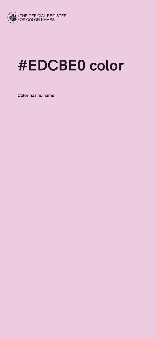 #EDCBE0 color image