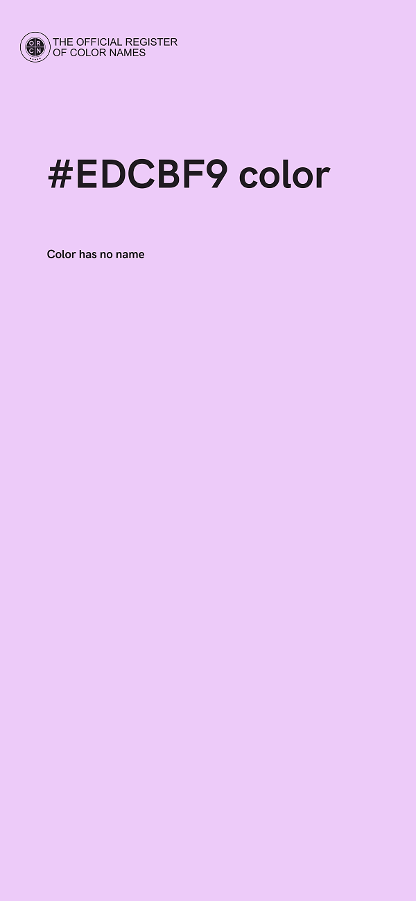 #EDCBF9 color image