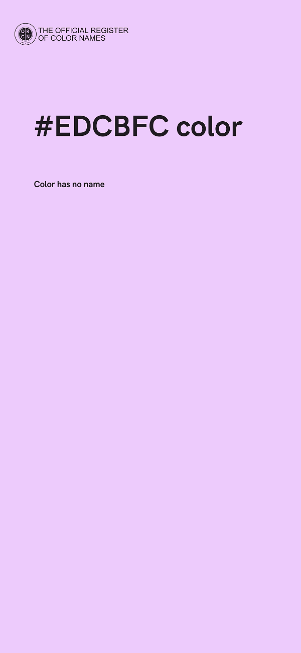 #EDCBFC color image