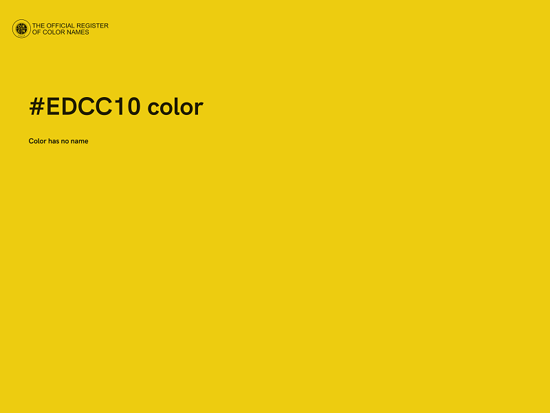#EDCC10 color image