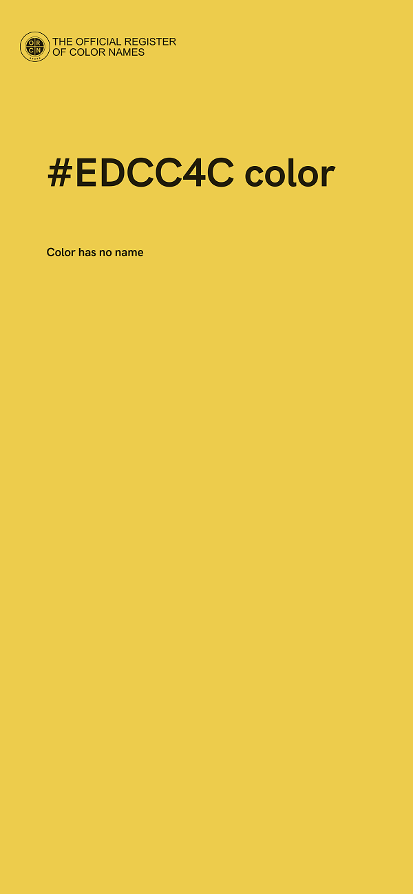#EDCC4C color image