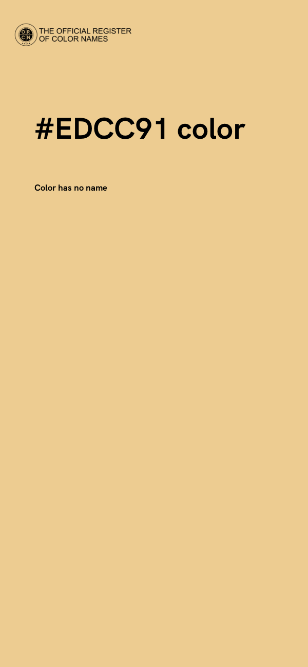 #EDCC91 color image