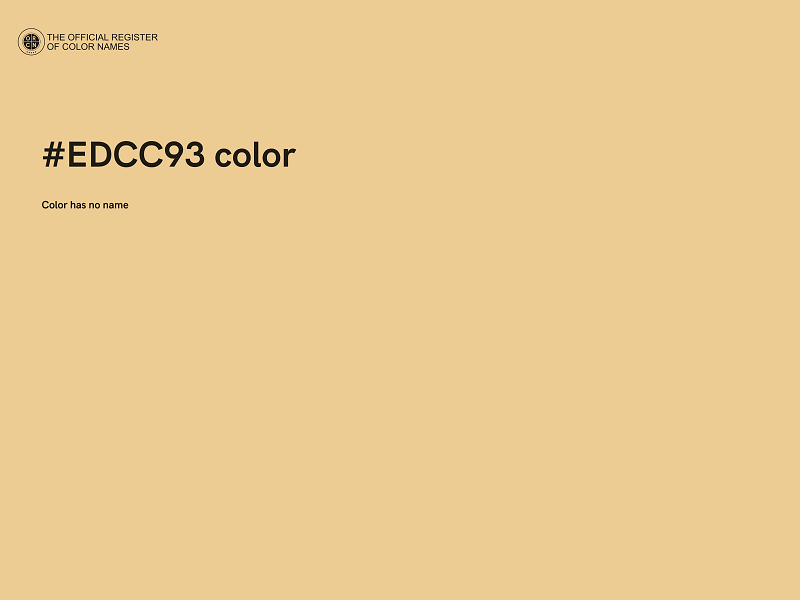 #EDCC93 color image
