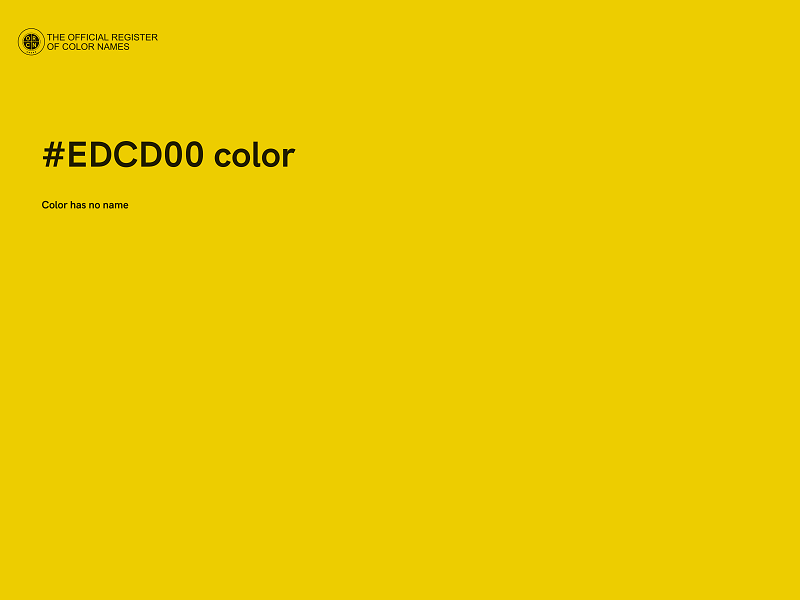 #EDCD00 color image