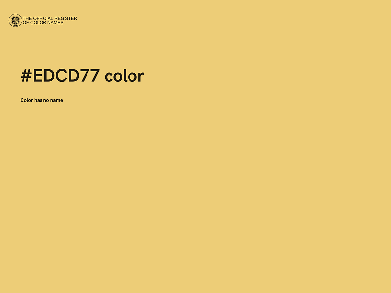 #EDCD77 color image