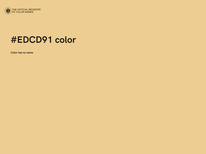 #EDCD91 color image