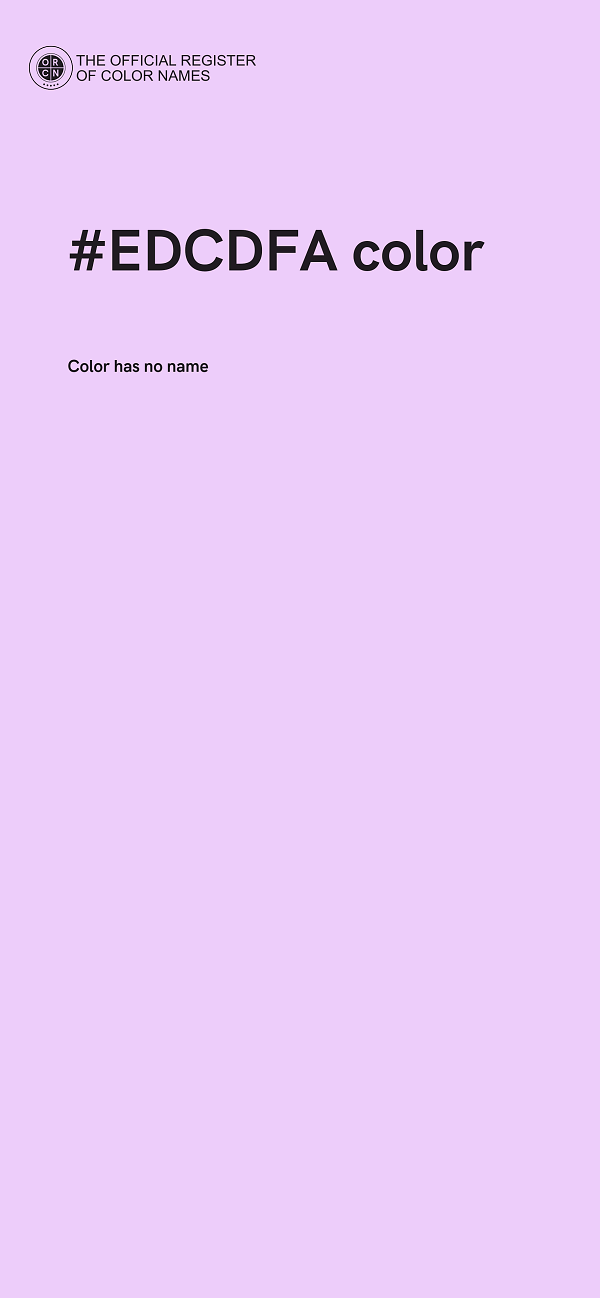 #EDCDFA color image