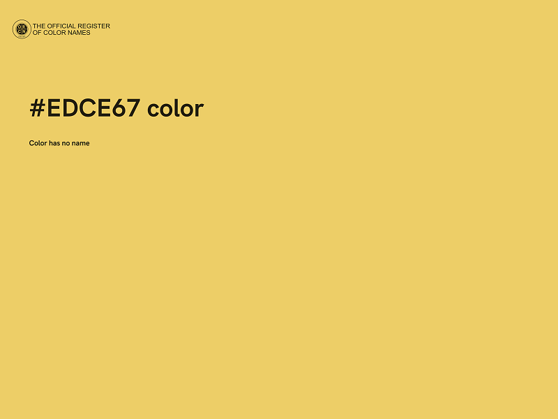 #EDCE67 color image