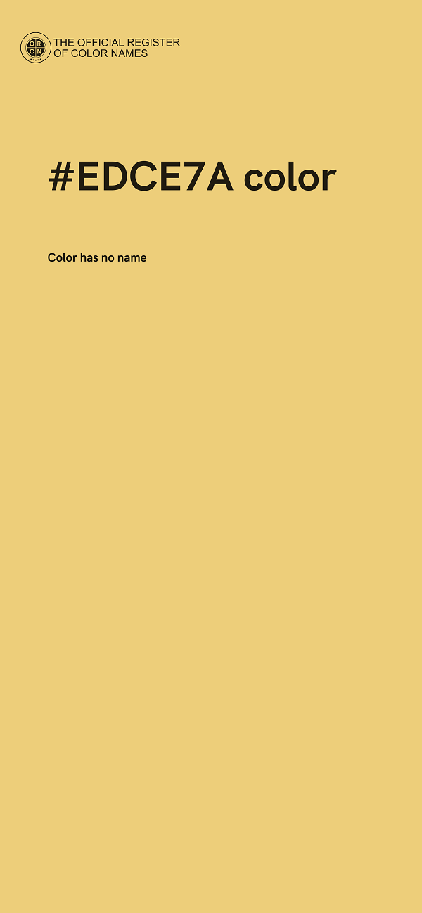 #EDCE7A color image