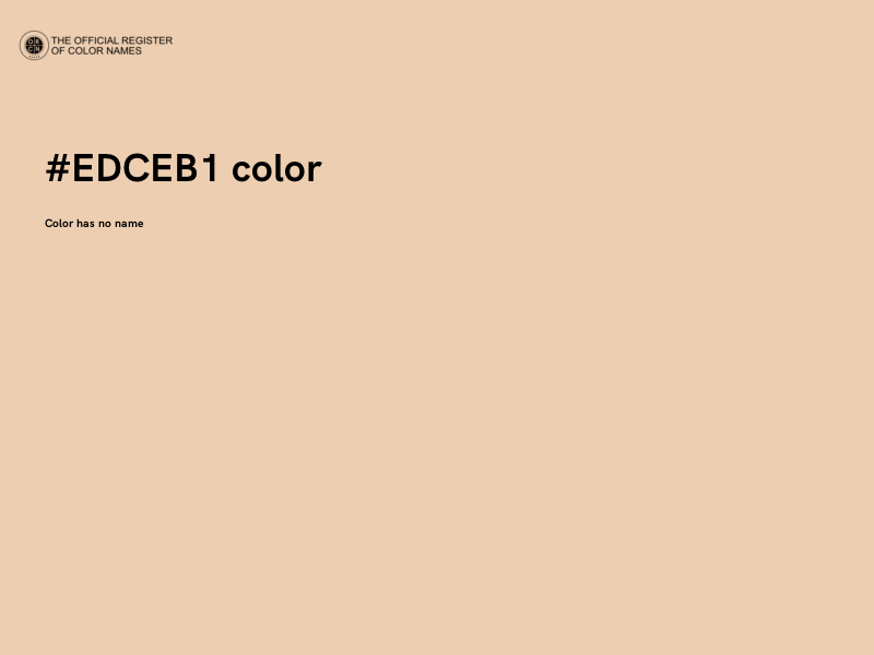 #EDCEB1 color image