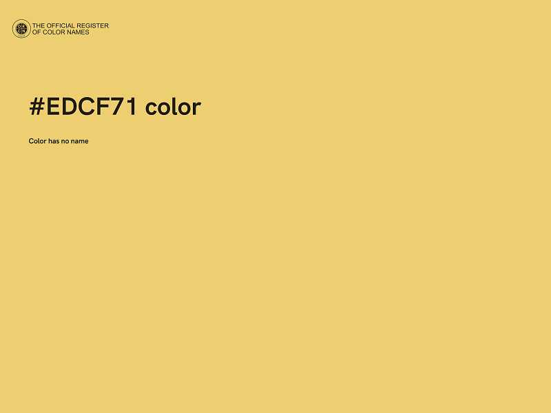 #EDCF71 color image