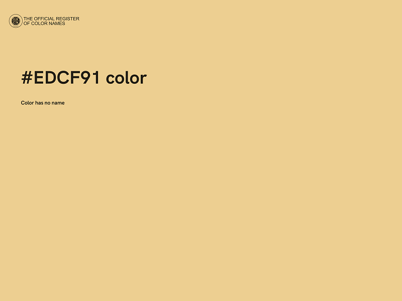 #EDCF91 color image