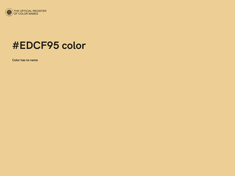 #EDCF95 color image