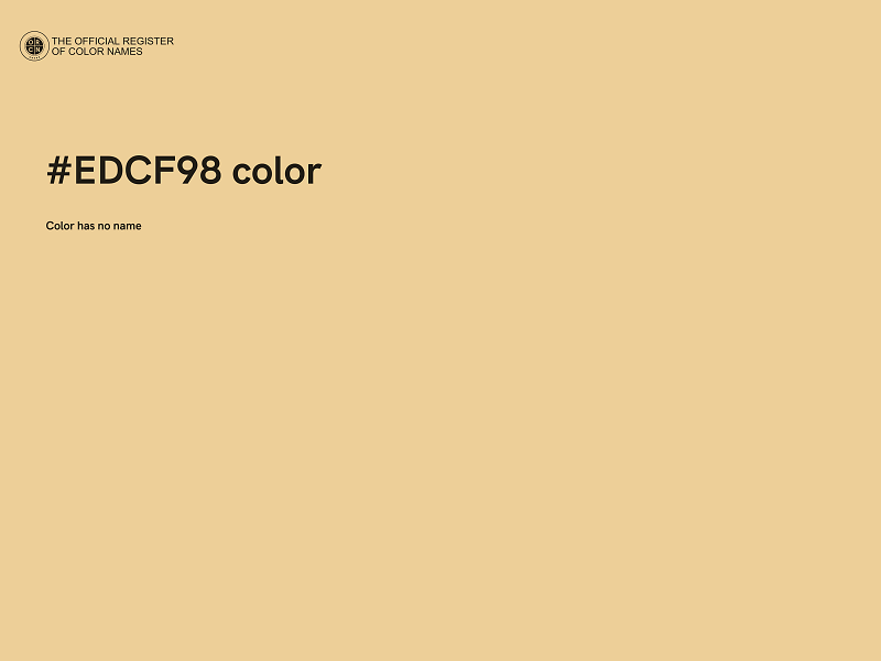 #EDCF98 color image