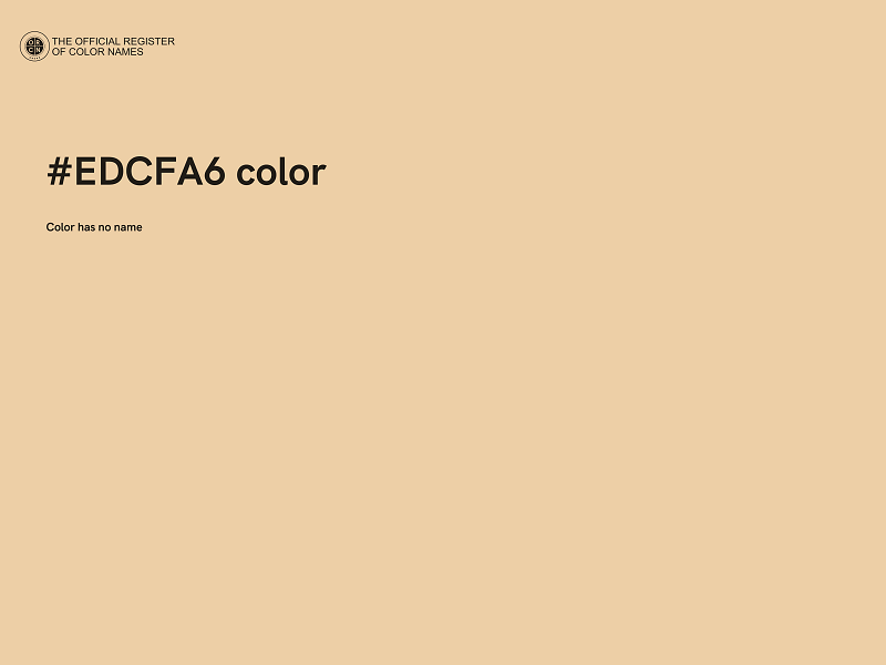 #EDCFA6 color image