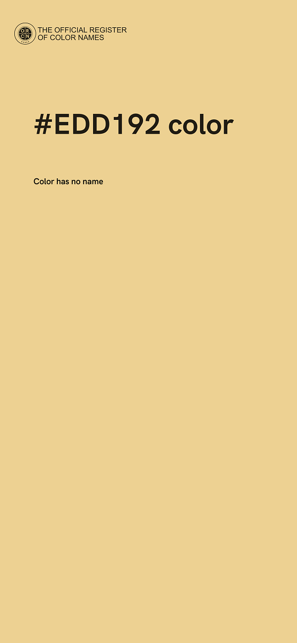 #EDD192 color image