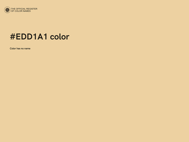 #EDD1A1 color image