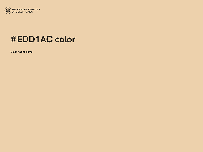 #EDD1AC color image