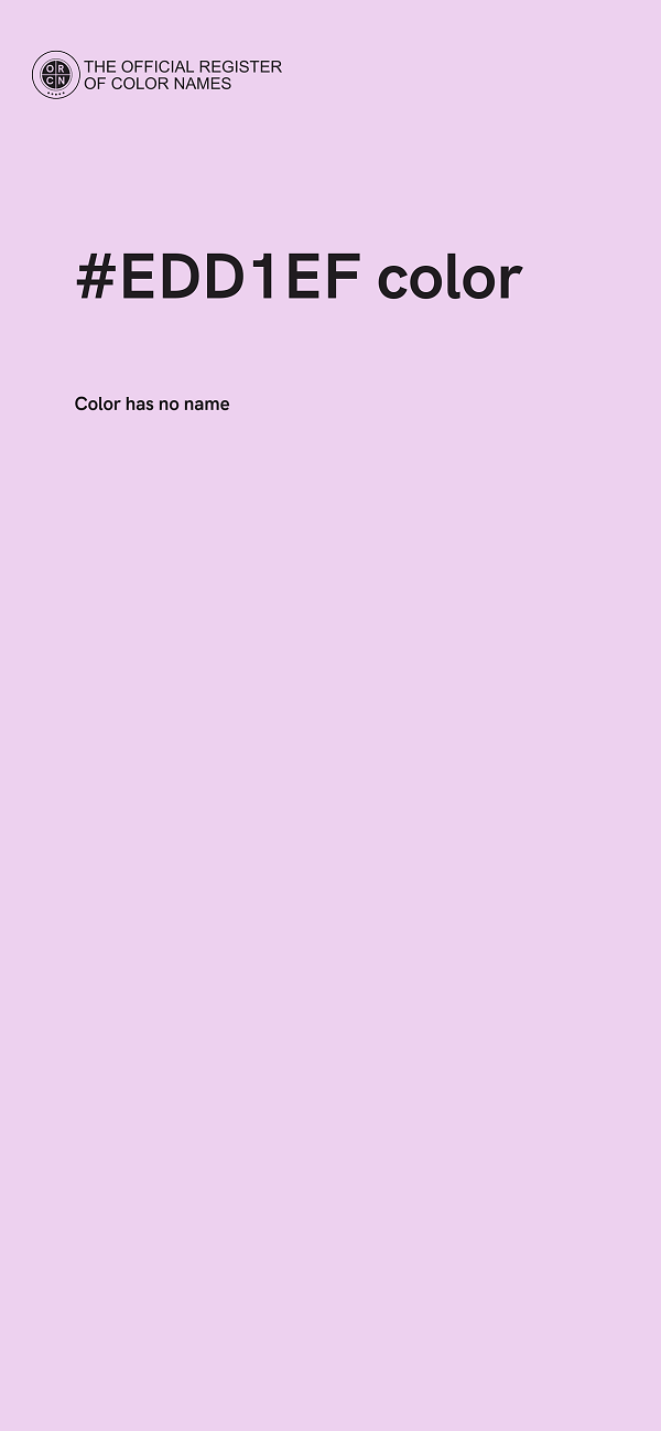 #EDD1EF color image