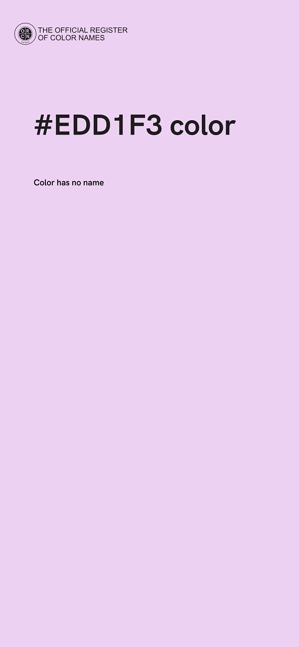 #EDD1F3 color image