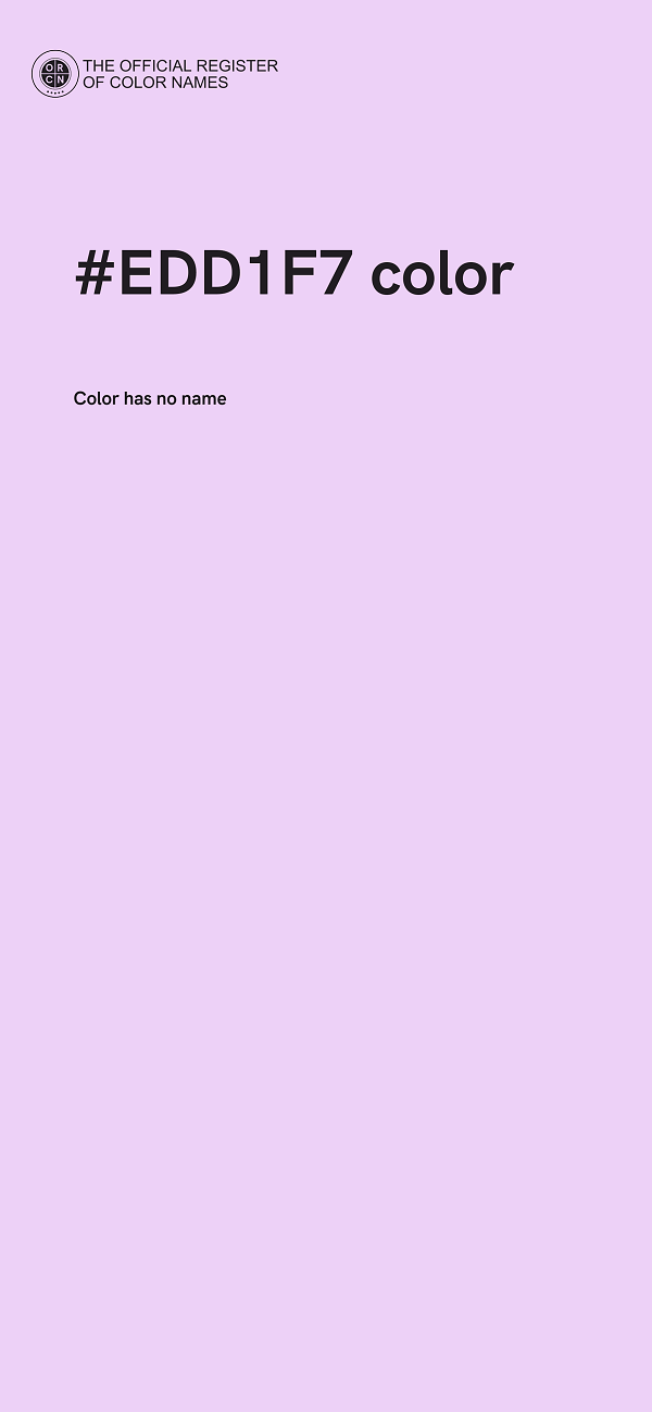 #EDD1F7 color image