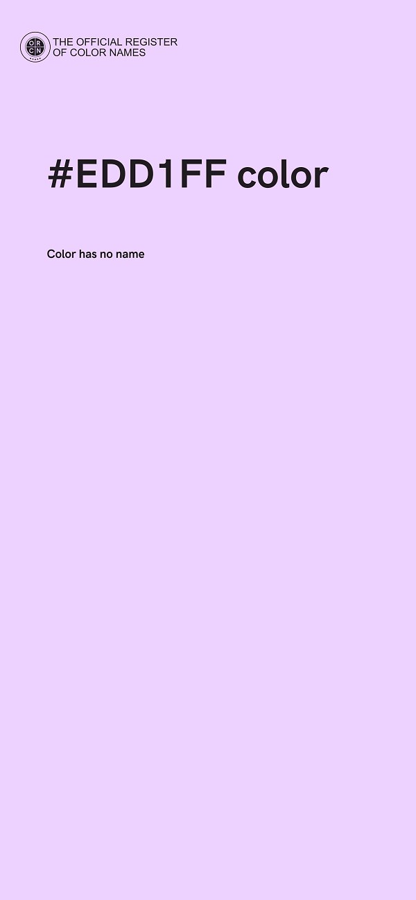 #EDD1FF color image