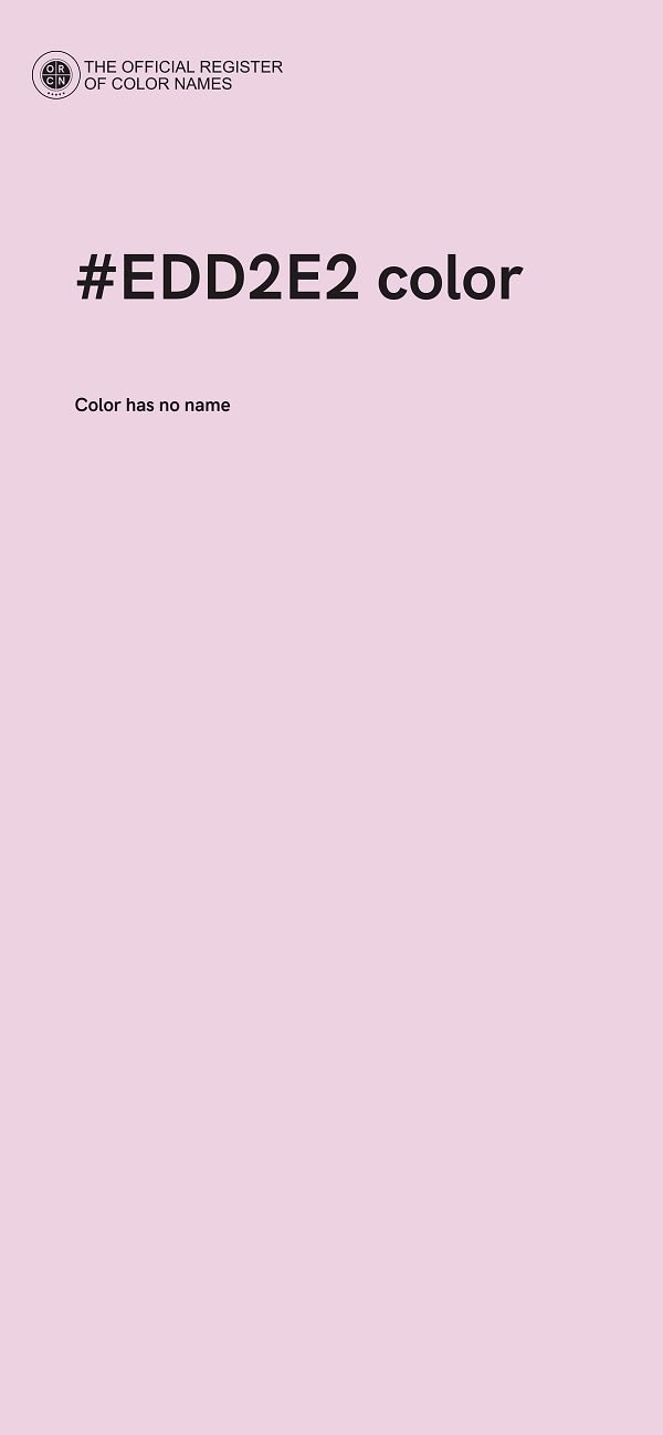 #EDD2E2 color image