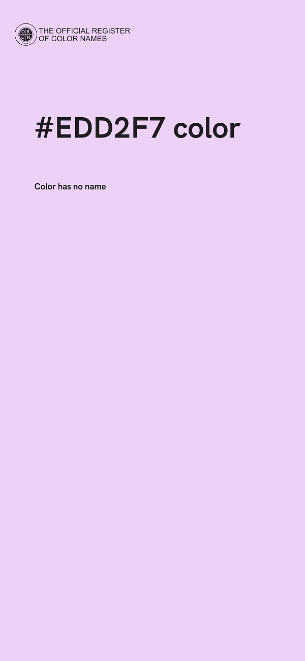 #EDD2F7 color image