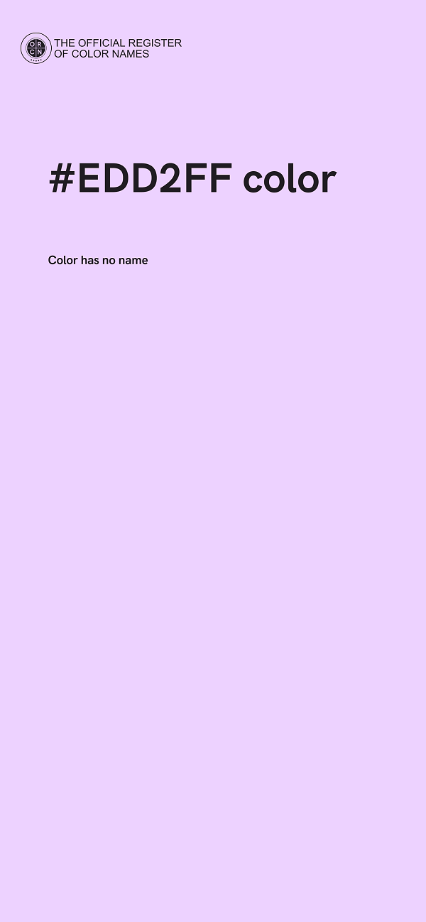 #EDD2FF color image