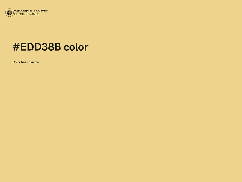#EDD38B color image