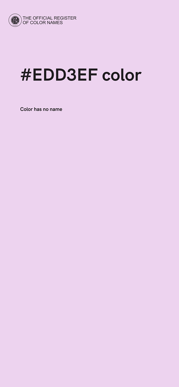 #EDD3EF color image