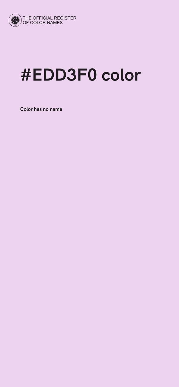 #EDD3F0 color image