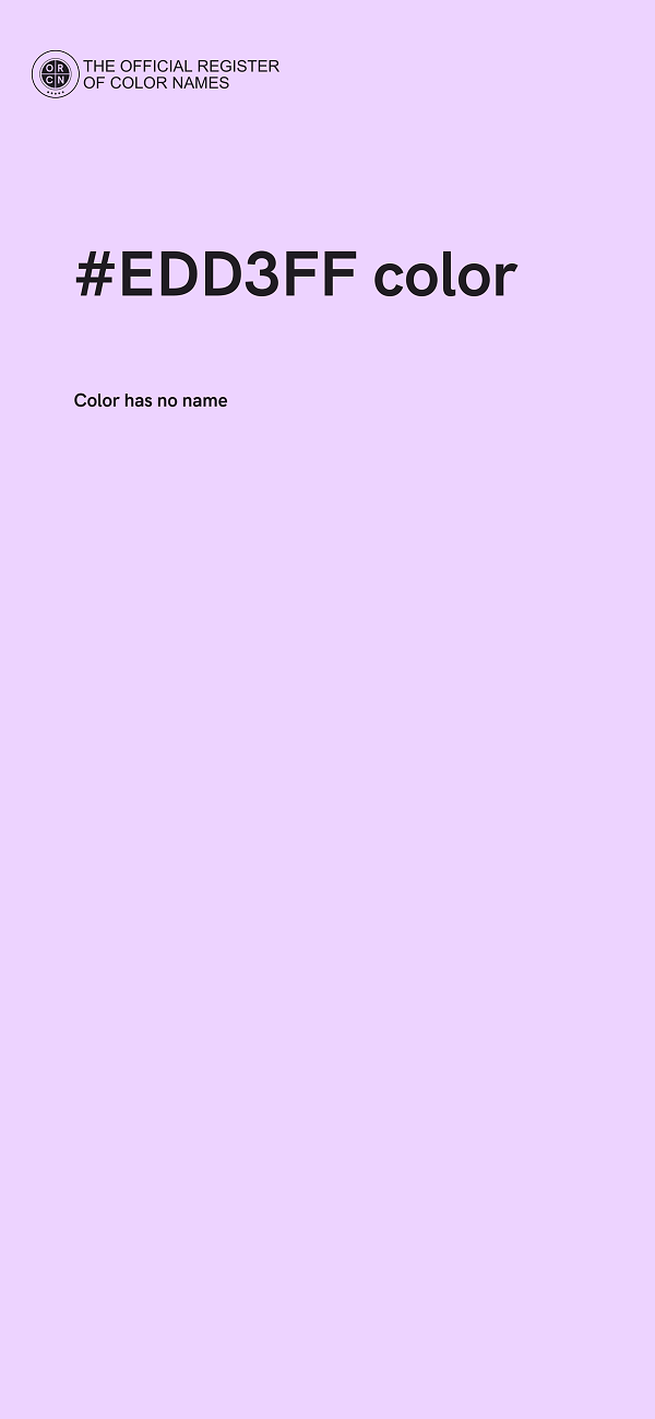 #EDD3FF color image