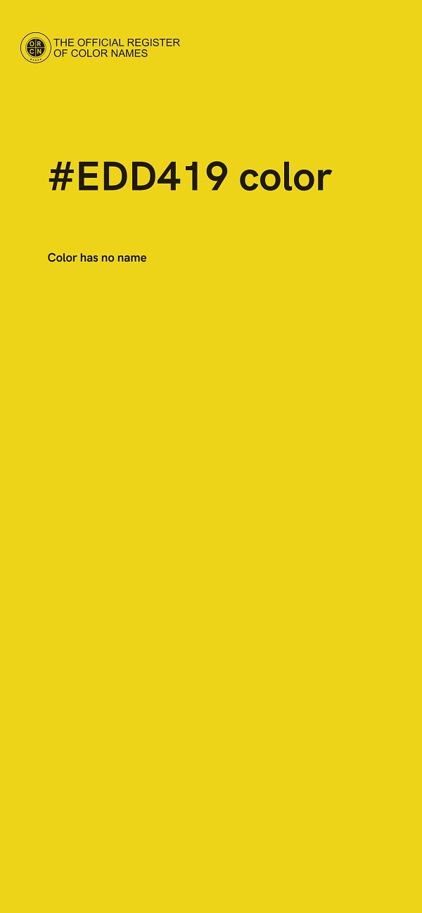 #EDD419 color image