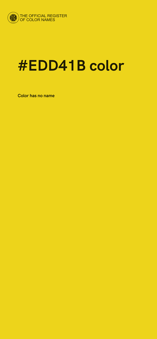 #EDD41B color image