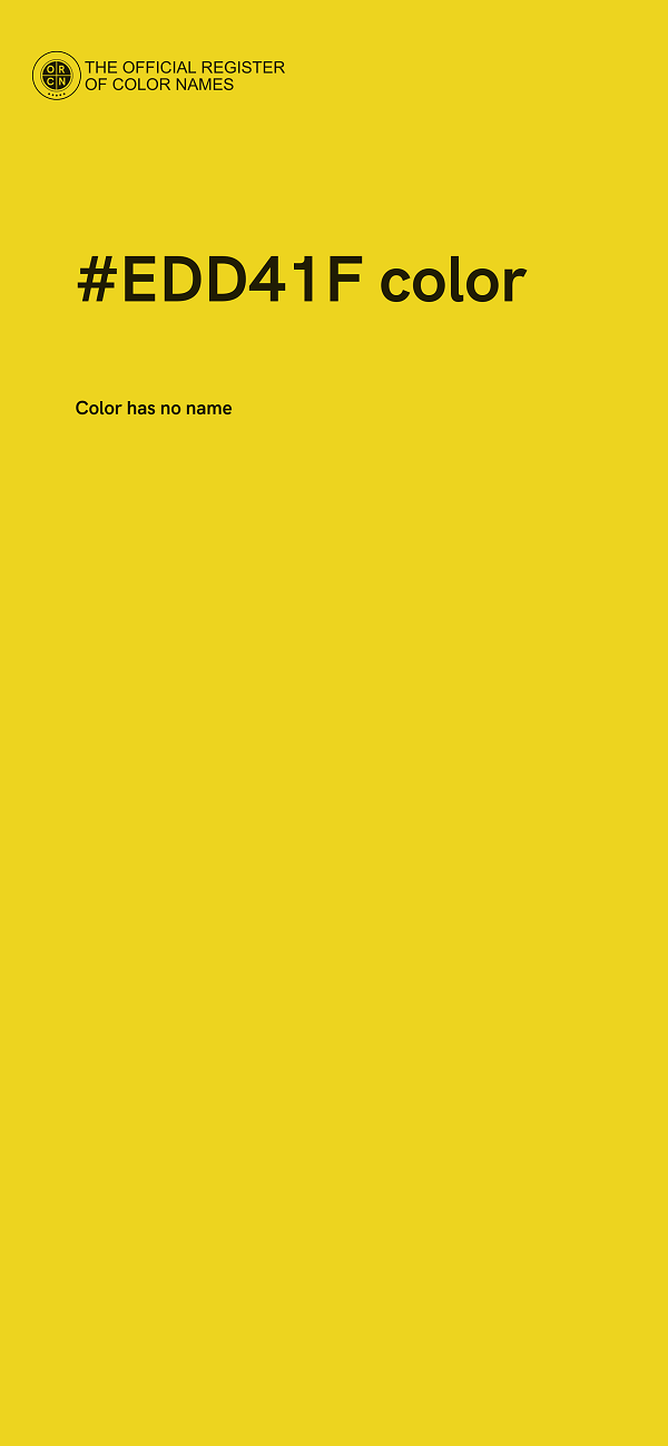 #EDD41F color image