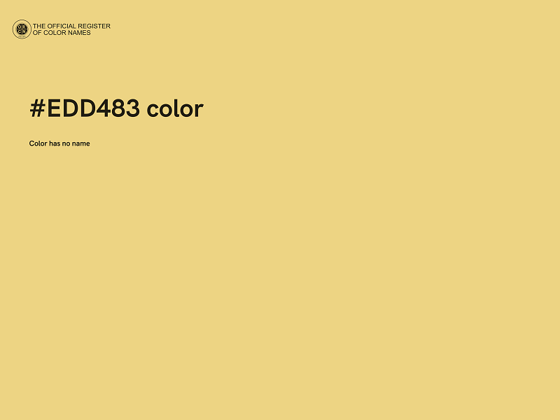 #EDD483 color image