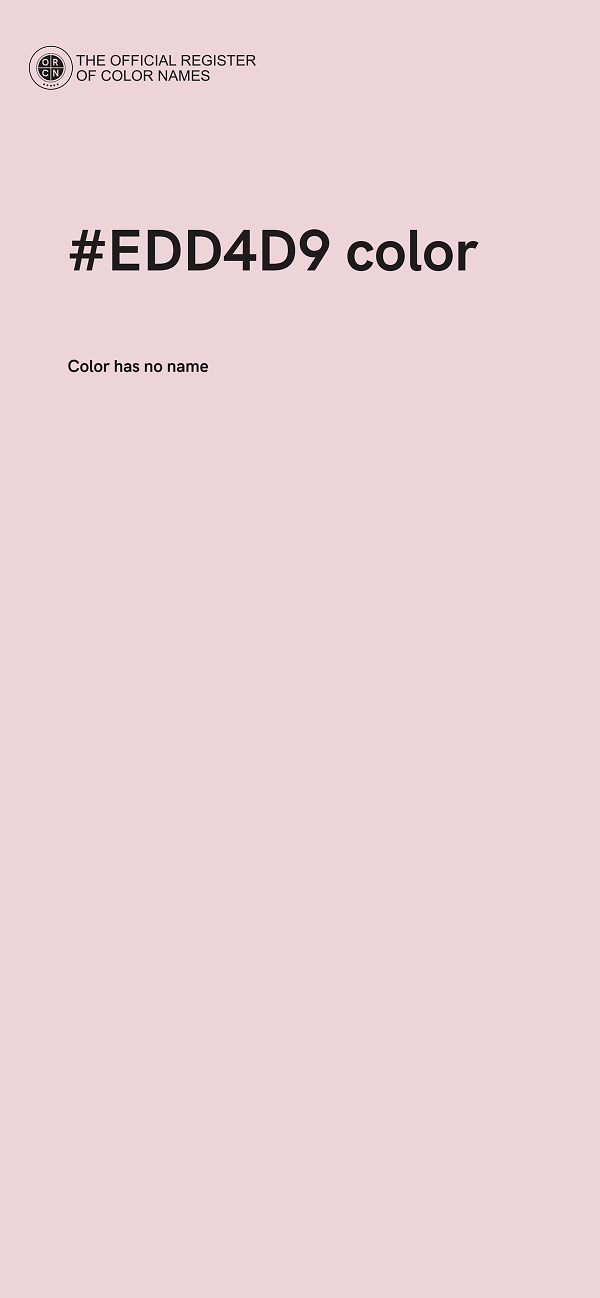 #EDD4D9 color image