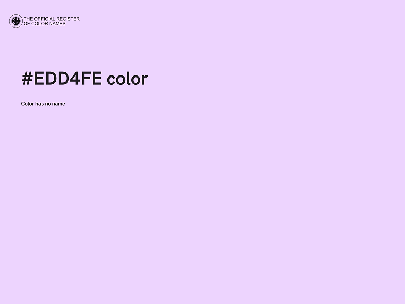 #EDD4FE color image