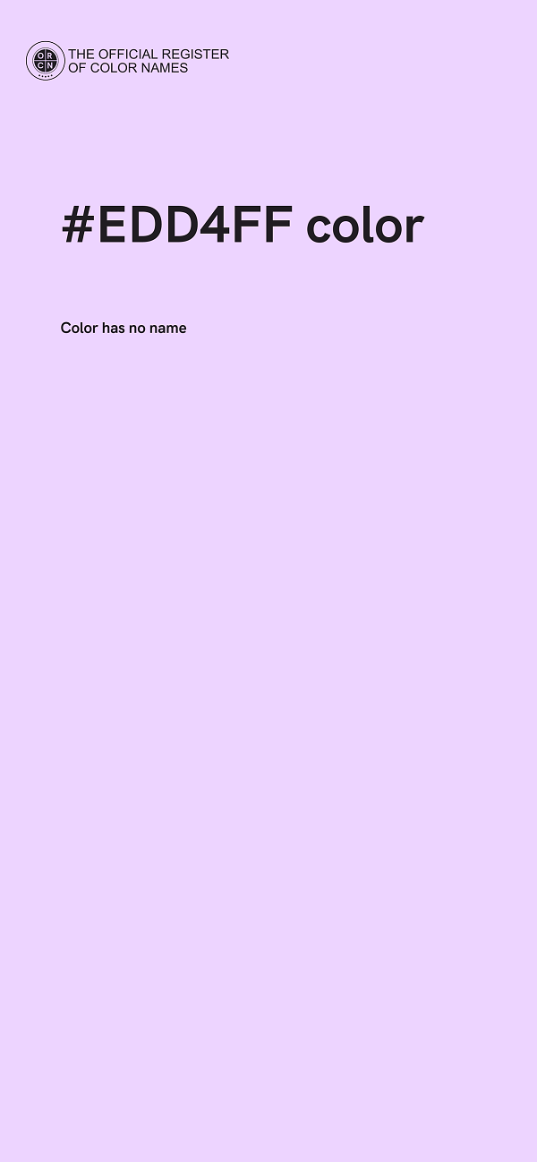 #EDD4FF color image