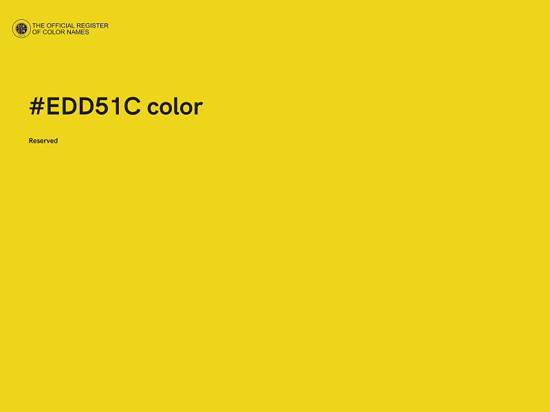 #EDD51C color image
