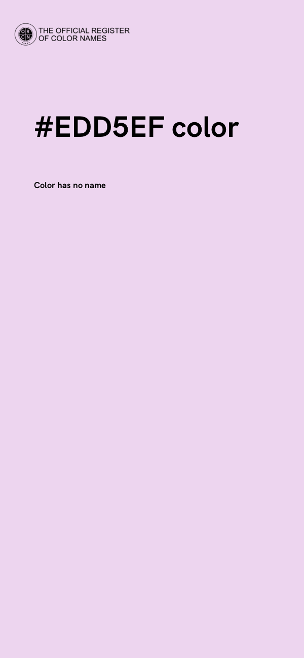#EDD5EF color image